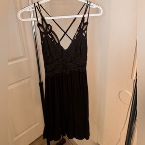 NEVER WORN: Cute Black Back Crossed Dress